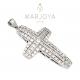 Croce pendente in argento 925 con zirconi bianchi