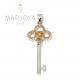 Chiave pendente in argento 925 con zirconi arancio