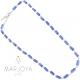 Collana girocollo stile rosario con baguette di swarovski blu e argento 925