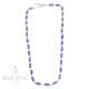 Collana girocollo stile rosario con baguette di swarovski blu e argento 925