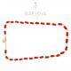 Collana girocollo stile rosario con baguette di swarovski rossi e argento 925 dorato