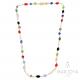 Collana girocollo stile rosario con swarovski multicolor e argento 925 dorato