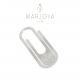 Fermasoldi in argento 925 rodiato con ancora