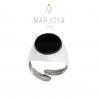 Anello sigillo con onice in argento 925, uomo, donna