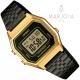 Orologio casio la680wegb-1 acciaio nero cassa oro unisex