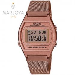 Orologio casio b640wmr-5aef unisex maglia milano acciaio rosè