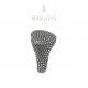 Anello con borchie a cuore in argento 925 brunito, sigillo puntinato