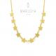 Collana con stelle 10 in argento 925 dorato,donna