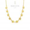 Collana con stelle 10 in argento 925 dorato,donna