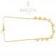 Collana con stelle 10 in argento 925 dorato,donna