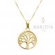 Collana con albero della vita in argento 925 dorato