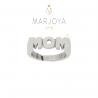 Anello MOM in argento 925 rodiato, regolabile