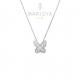 Collana con farfalla di zirconi bianchi in argento 925 rodiato