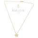 Collana con stella di zirconi bianchi in argento 925 dorato