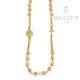 Rosario in argento 925 dorato collana girocollo con swarovski gold