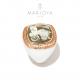 ANELLO CON CAMMEO "VENERE" E AGATA BIANCA IN ARGENTO 925 ROSE'