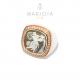 ANELLO CON CAMMEO "VENERE" E AGATA BIANCA IN ARGENTO 925 ROSE'