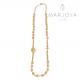 Rosario in argento 925 dorato collana girocollo con swarovski gold