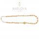 Rosario in argento 925 dorato collana girocollo con swarovski gold