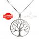 Collana con albero della vita grande in argento 925,lunga 80 cm