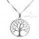 Collana con albero della vita grande in argento 925,lunga 80 cm