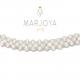 Collana spirale in perle naturali d'acqua dolce e argento 925 rodiato