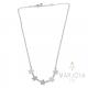 Collana con 5 stelle in argento 925 rodiato,donna