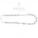 Rosario con swarovski grigio boreale in argento 925,collana girocollo