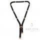 Collana in pietre dure saliscendi con onice ed ematite rosè