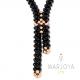 Collana in pietre dure saliscendi con onice ed ematite rosè