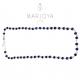 Collana girocollo stile rosario con swarovski blu notte e argento 925
