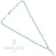 Collana stile rosario con swarovski verde acqua,cornetto e argento 925