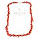 Collana in corallo a scaglie ed onice in argento 925