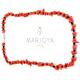 Collana in corallo a scaglie ed onice in argento 925
