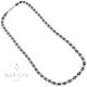 Collana in ematite argento e nera e argento 925,uomo,donna
