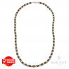 Collana in ematite dorata e nera e argento 925,uomo,donna