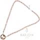 Collana con cammeo "Fiocco"in argento 925 ed ematite rosè
