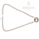 Collana con cammeo "Fiocco"in argento 925 ed ematite rosè