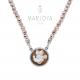 Collana con cammeo "Minnie"in argento 925 ed ematite rosè