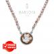 Collana con cammeo "Minnie"in argento 925 ed ematite rosè