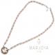 Collana con cammeo "Minnie"in argento 925 ed ematite rosè