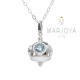 Collana lunga con charms e quarzi multicolor in argento 925,80 cm