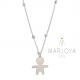 Collana con bimbo in argento 925 ed ematite,regolabile