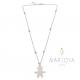 Collana con bimbo in argento 925 ed ematite,regolabile