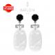 Orecchini fiore inciso con agata bianca e onice in argento 925