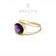 Anello in oro 18 kt con quarzo viola